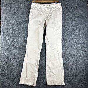 Bonobos Pants Mens 35 Boot Fit  Washed Chino Beige Cotton Pockets